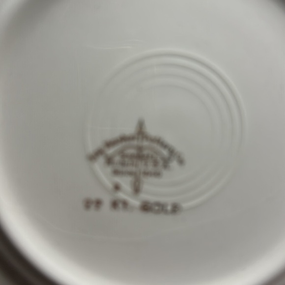 Floral Patterned Cream Plates - Picture 5 of 7